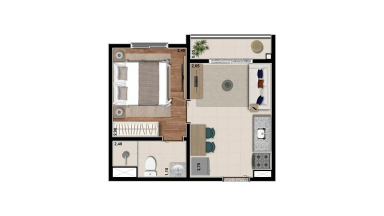 Imóvel com 1 Quarto à Venda, 24 m² em Saúde - São Paulo