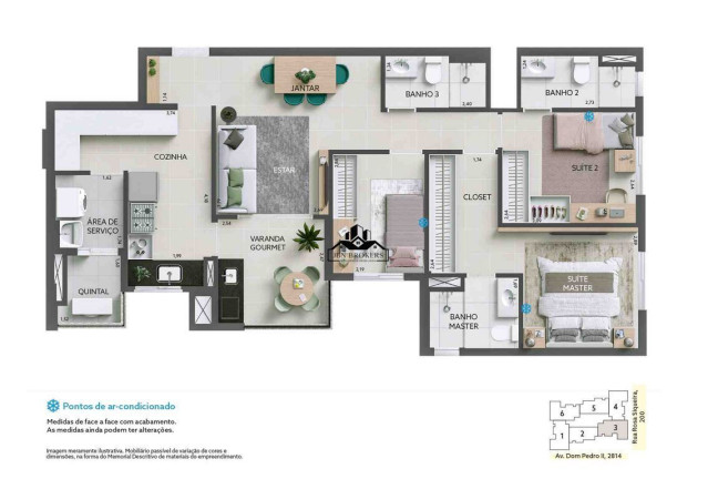 Imagem Apartamento com 3 Quartos à Venda, 91 m² em Campestre - Santo André
