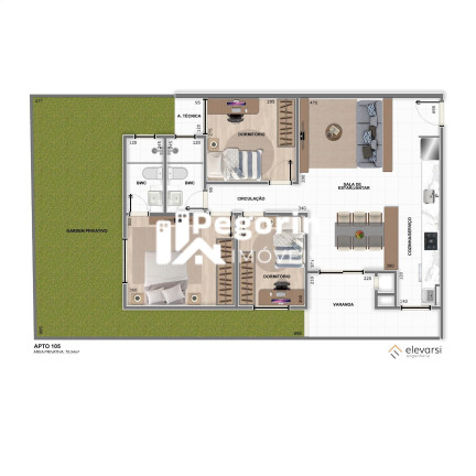 Imagem Apartamento com 2 Quartos à Venda, 96 m² em Centro - Pinhais