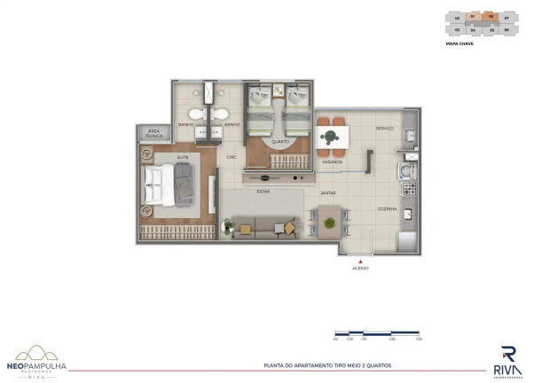 Imagem Apartamento com 2 Quartos à Venda, 54 m² Imagem Apartamento com 2 Quartos à Venda, 54 m²