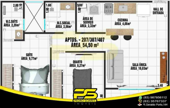 Imagem Apartamento com 2 Quartos à Venda, 55 m² em João Paulo Ii - João Pessoa Imagem Apartamento com 2 Quartos à Venda, 55 m² em João Paulo Ii - João Pessoa
