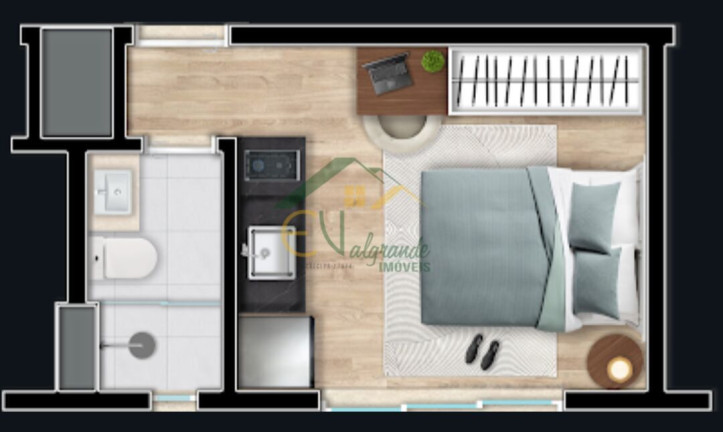 Imagem Imóvel com 1 Quarto à Venda, 26 m² em Centro - Curitiba Imagem Imóvel com 1 Quarto à Venda, 26 m² em Centro - Curitiba