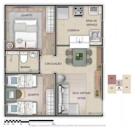 Imagem Apartamento com 2 Quartos à Venda, 41 m² em Jardim São Gabriel - Campinas Imagem Apartamento com 2 Quartos à Venda, 41 m² em Jardim São Gabriel - Campinas