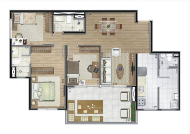 Imagem Apartamento com 3 Quartos à Venda, 100 m² em Jardim Anália Franco - São Paulo
