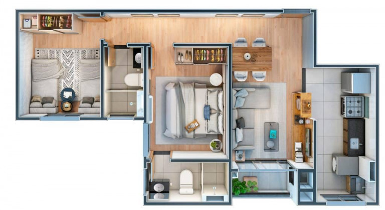 Imagem Apartamento com 2 Quartos à Venda, 50 m² em Vila Industrial - Campinas Imagem Apartamento com 2 Quartos à Venda, 50 m² em Vila Industrial - Campinas