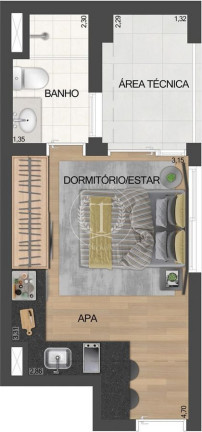 Imagem Apartamento com 1 Quarto à Venda, 23 m² em Vila Clementino - São Paulo