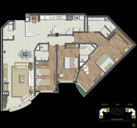 Apartamento com 3 Quartos à Venda, 162 m² em Centro - Gramado