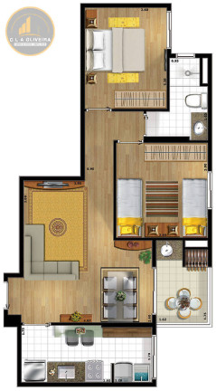 Imagem Apartamento com 2 Quartos à Venda, 59 m² em Jardim Oriente - São José Dos Campos