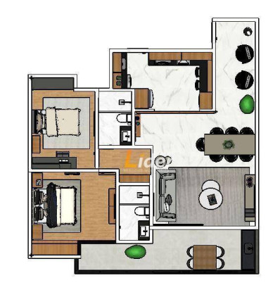 Imagem Apartamento com 2 Quartos à Venda, 92 m² em Jardim Laranjeiras - Juiz De Fora