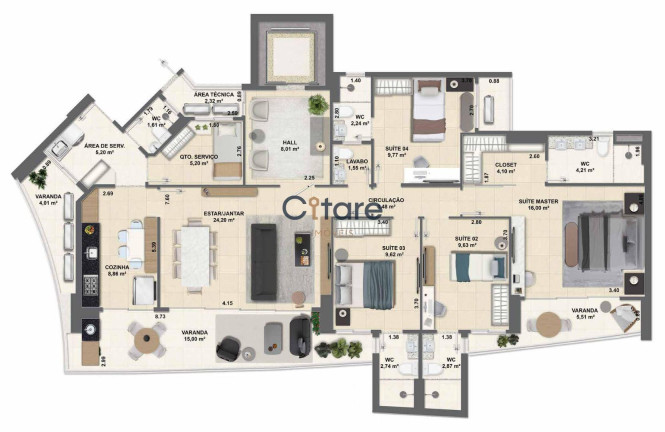 Imagem Apartamento com 3 Quartos à Venda, em Fátima - Fortaleza Imagem Apartamento com 3 Quartos à Venda, em Fátima - Fortaleza
