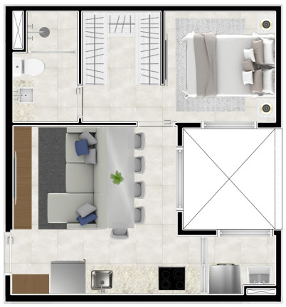 Imagem Apartamento com 1 Quarto à Venda, 25 m² em Vila Sônia - São Paulo