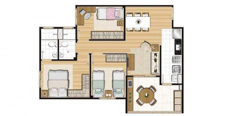 Imagem Apartamento com 3 Quartos à Venda, 73 m² em Taquaral - Campinas