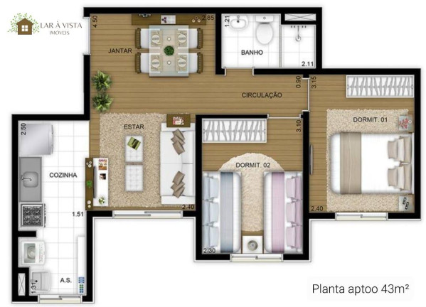Imagem Apartamento com 2 Quartos à Venda, 43 m² em Canhema - Diadema Imagem Apartamento com 2 Quartos à Venda, 43 m² em Canhema - Diadema
