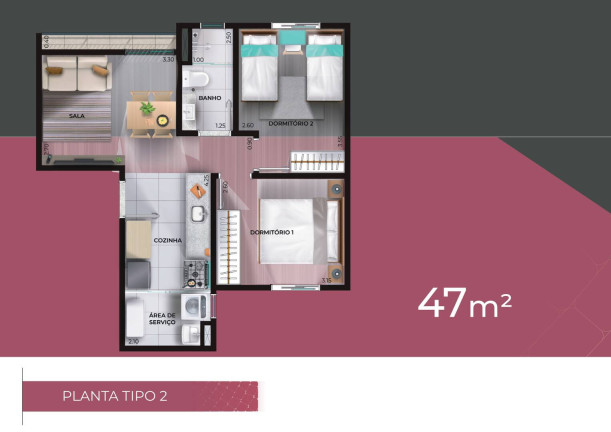 Imagem Apartamento com 2 Quartos à Venda, 47 m² em Vila Maria - São Paulo