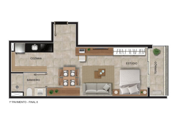 Imagem Imóvel com 1 Quarto à Venda, 23 m² em Vila Nova Conceição - São Paulo
