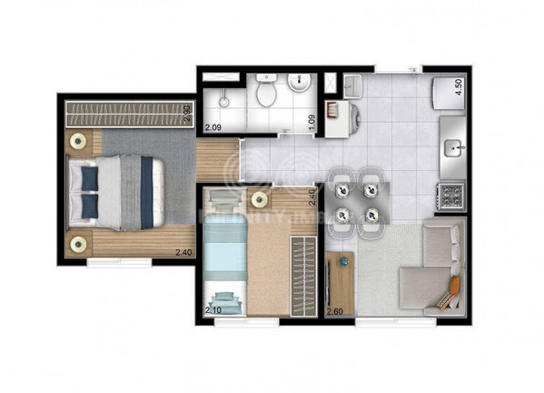 Imagem Apartamento com 2 Quartos à Venda, 34 m² em Alto Da Mooca - São Paulo