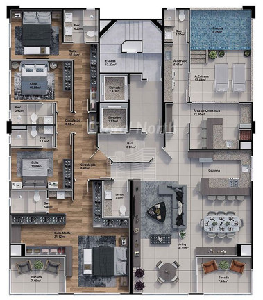 Imagem Apartamento com 3 Quartos à Venda, 137 m² em Centro - Balneário Camboriú Imagem Apartamento com 3 Quartos à Venda, 137 m² em Centro - Balneário Camboriú