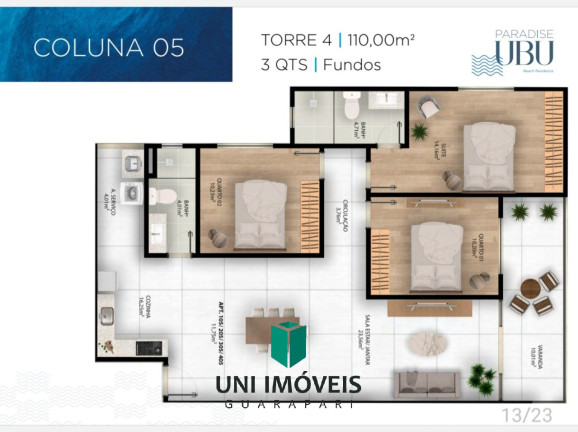Imagem Apartamento com 3 Quartos à Venda, 163 m² em Beira Mar - Anchieta