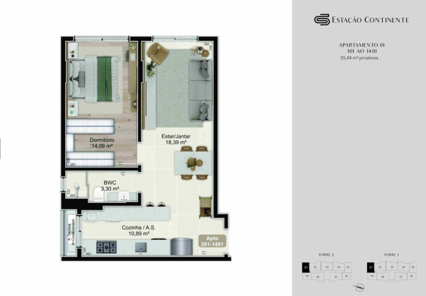 Imagem Imóvel com 1 Quarto à Venda, 47 m² em Campinas Imagem Imóvel com 1 Quarto à Venda, 47 m² em Campinas