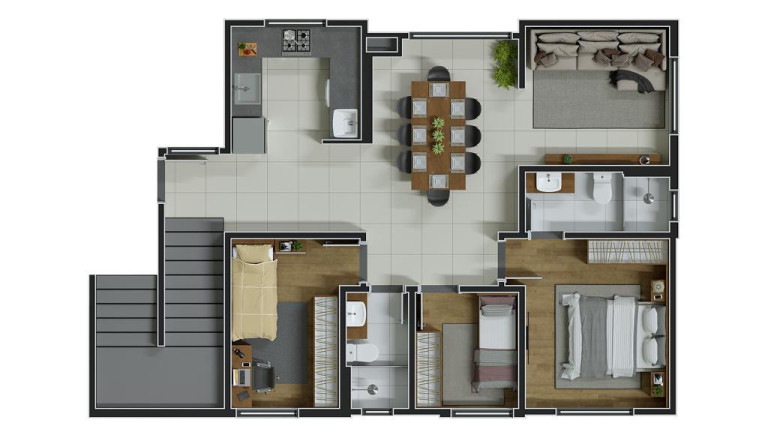 Imagem Apartamento com 2 Quartos à Venda, 55 m² em Bom Jesus - São José Dos Pinhais