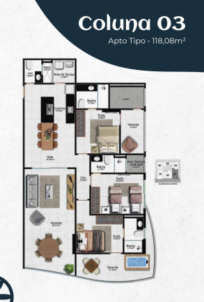 Imagem Apartamento com 3 Quartos à Venda, 118 m² em Enseada Azul - Guarapari Imagem Apartamento com 3 Quartos à Venda, 118 m² em Enseada Azul - Guarapari