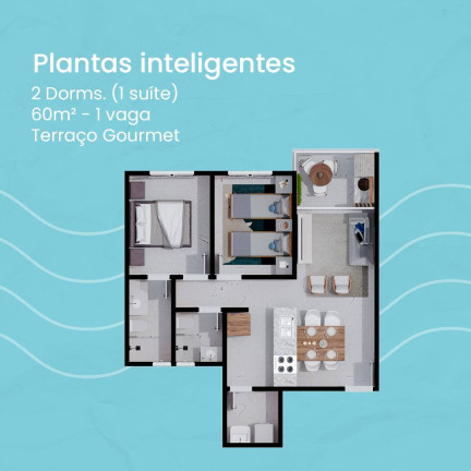 Imagem Apartamento com 2 Quartos à Venda, 60 m² em Riviera De São Lourenço - Bertioga