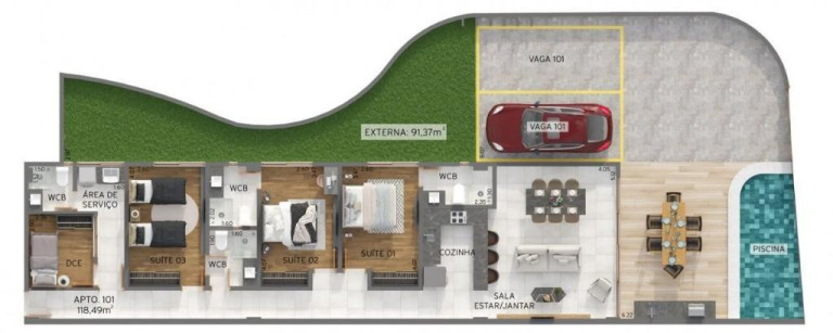 Imagem Apartamento com 3 Quartos à Venda, 60 m² em Cabo Branco - João Pessoa Imagem Apartamento com 3 Quartos à Venda, 60 m² em Cabo Branco - João Pessoa