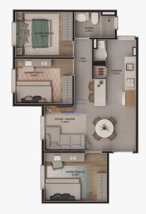 Imagem Imóvel com 2 Quartos à Venda, 45 m² em Guarujá - Porto Alegre Imagem Imóvel com 2 Quartos à Venda, 45 m² em Guarujá - Porto Alegre