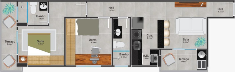 Imagem Imóvel com 2 Quartos à Venda,  em Canto Do Forte - Praia Grande