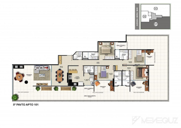 Apartamento com 3 Quartos à Venda, 120 m² em Praia Do Morro - Guarapari