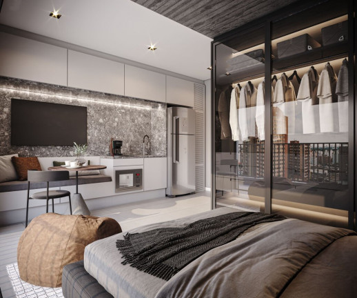 Imagem Imóvel com 1 Quarto à Venda, 22 m² em água Verde - Curitiba