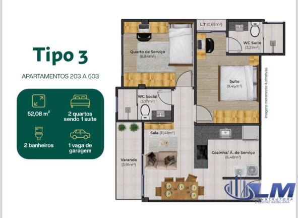 Imagem Imóvel com 2 Quartos à Venda, 52 m² em Praia Do Morro - Guarapari