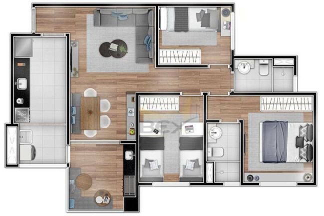 Imagem Apartamento com 2 Quartos à Venda, 62 m² em Jardim Timbauhy - Barueri Imagem Apartamento com 2 Quartos à Venda, 62 m² em Jardim Timbauhy - Barueri