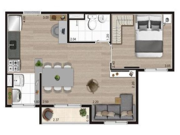 Imagem Apartamento com 2 Quartos à Venda, 37 m² em água Branca - São Paulo