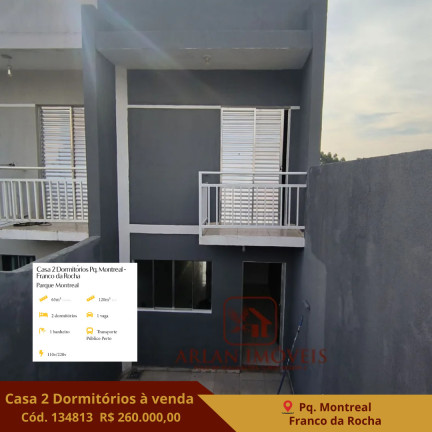 Imagem Casa com 2 Quartos à Venda, 65 m² em Parque Montreal - Franco Da Rocha Imagem Casa com 2 Quartos à Venda, 65 m² em Parque Montreal - Franco Da Rocha