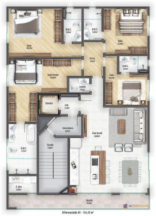Imagem Apartamento com 4 Quartos à Venda, 174 m² em Praia Brava - Itajaí Imagem Apartamento com 4 Quartos à Venda, 174 m² em Praia Brava - Itajaí