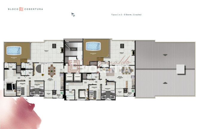 Imagem Apartamento com 2 Quartos à Venda, 62 m² em Santa Catarina - Criciúma