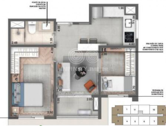 Imagem Apartamento com 2 Quartos à Venda, 42 m² em Campo Belo - São Paulo