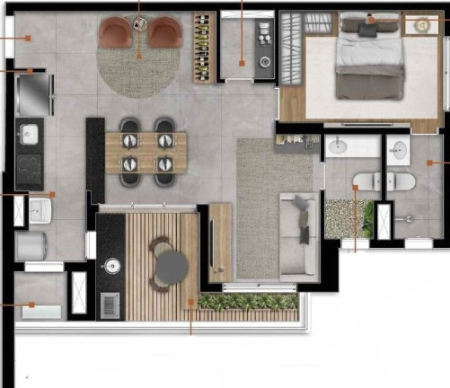 Imagem Apartamento com 2 Quartos à Venda, 64 m² em Bela Vista - Osasco