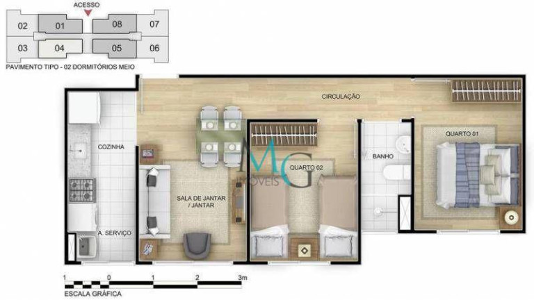 Imagem Apartamento com 2 Quartos à Venda, 40 m² em Cosmos - Rio De Janeiro Imagem Apartamento com 2 Quartos à Venda, 40 m² em Cosmos - Rio De Janeiro