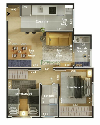 Imagem Imóvel com 2 Quartos à Venda, 49 m² em Jardim Imperial - Jaguariúna Imagem Imóvel com 2 Quartos à Venda, 49 m² em Jardim Imperial - Jaguariúna