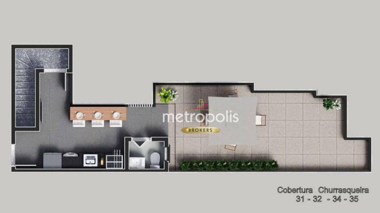Imagem Cobertura com 2 Quartos à Venda, 46 m² em Campestre - Santo André Imagem Cobertura com 2 Quartos à Venda, 46 m² em Campestre - Santo André