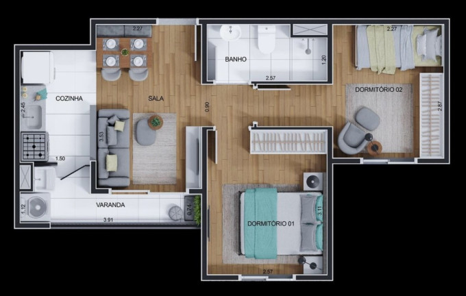 Imagem Apartamento com 1 Quarto à Venda, 29 m² em Jaguaribe - Osasco