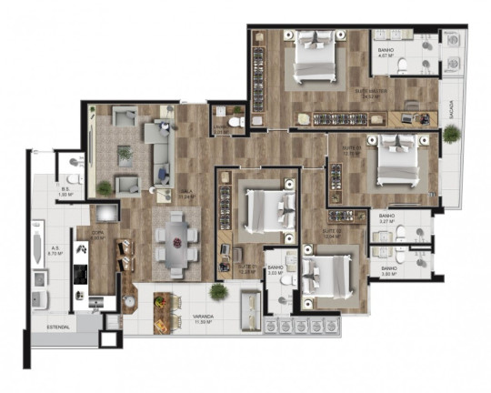 Imagem Imóvel com 3 Quartos à Venda, 173 m² em América - Joinville