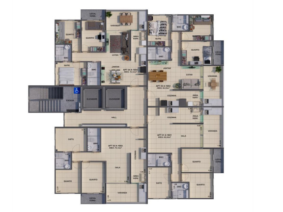 Imagem Apartamento com 3 Quartos à Venda, 69 m² em Janga - Paulista