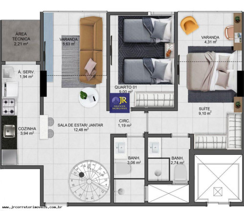 Imagem Imóvel com 2 Quartos à Venda, 64 m² em Praia De Itaparica - Vila Velha