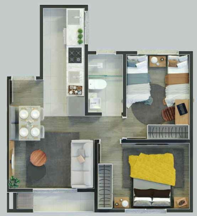 Imagem Imóvel com 2 Quartos à Venda, 40 m² em Chapéu Do Sol - Porto Alegre Imagem Imóvel com 2 Quartos à Venda, 40 m² em Chapéu Do Sol - Porto Alegre