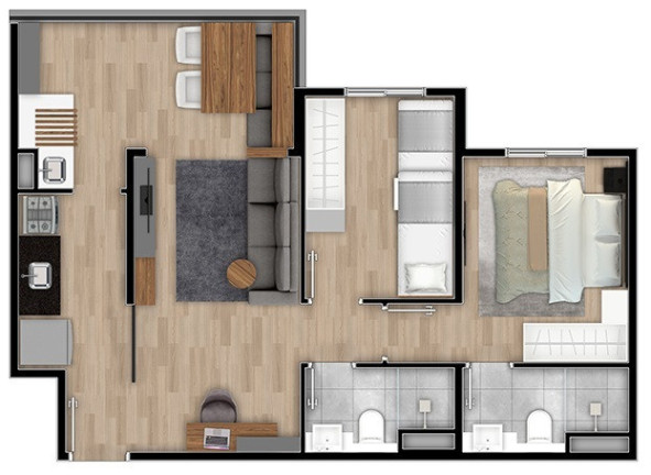 Imagem Apartamento com 2 Quartos à Venda, 52 m² em Vila Zelina - São Paulo