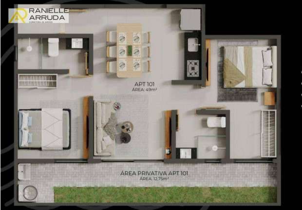 Imagem Apartamento com 3 Quartos à Venda, 65 m² em Bessa - João Pessoa Imagem Apartamento com 3 Quartos à Venda, 65 m² em Bessa - João Pessoa