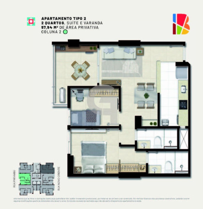 Imagem Apartamento com 2 Quartos à Venda, 57 m² em Luiz Anselmo - Salvador Imagem Apartamento com 2 Quartos à Venda, 57 m² em Luiz Anselmo - Salvador